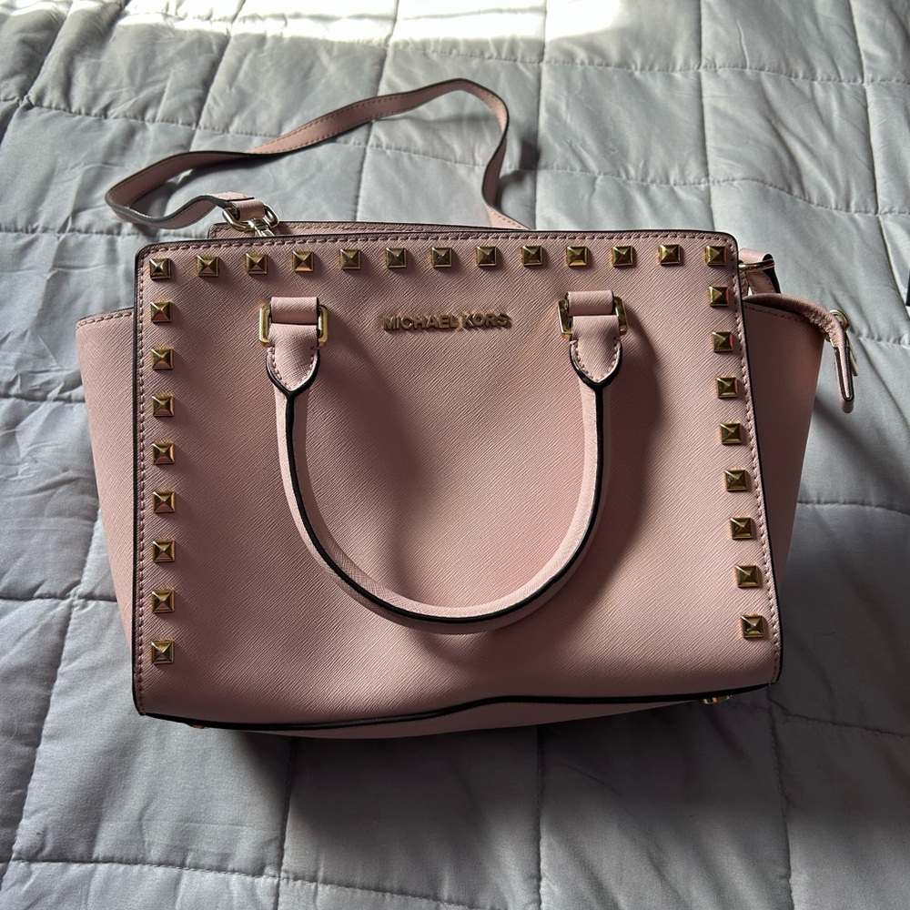 MICHAEL Michael Kors Pink Studded Satchel